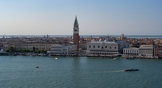 Top view from the bell tower of San Giorgio Maggiore of San Marco square