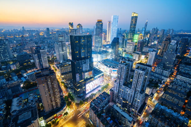 istock At night, panoramic view of Nanjing, China 1278060267
