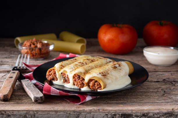 istock Delicious meat cannelloni pasta 1278061624