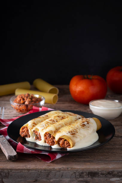 istock Delicious meat cannelloni pasta 1278061657
