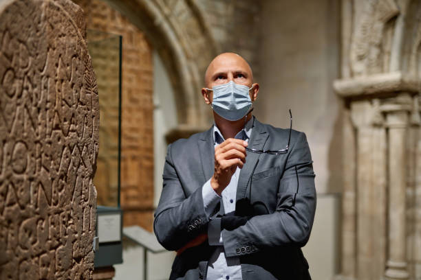 istock Man exploring medieval expositions in museum 1278063660