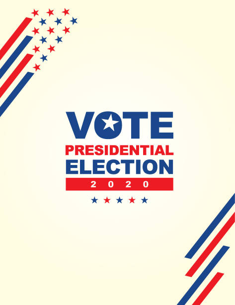 illustrations, cliparts, dessins animés et icônes de 2020 usa election avec des étoiles et des rayures de fond - presidential election