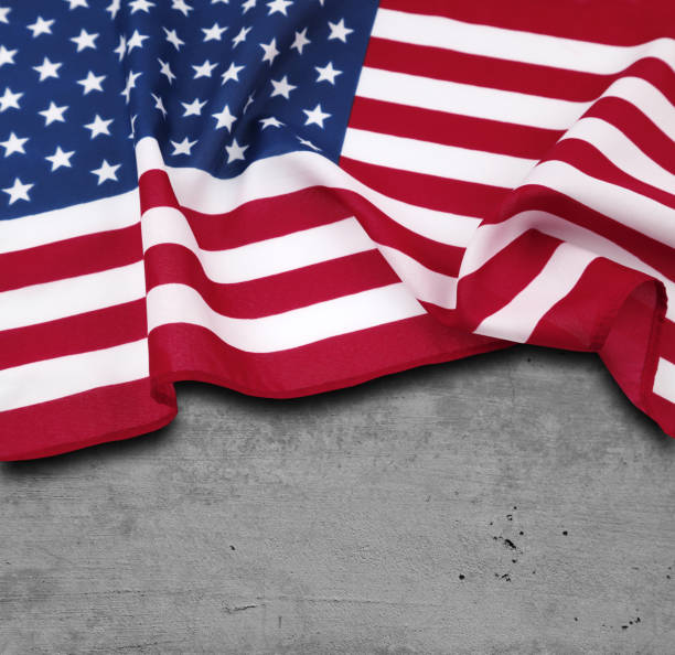 istock American flag on concrete 1278068420