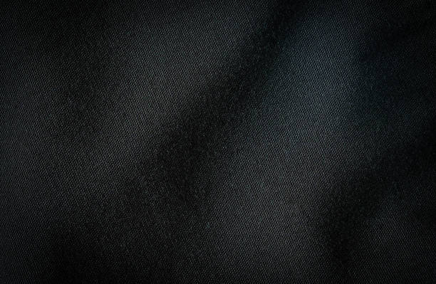 istock Black fabric, luxury dark gray background abstract. Material are used in textile assembly. Detail cloth texture of pattern. Design, elegance with vignette effect, free copy space for text placement. 1278070377