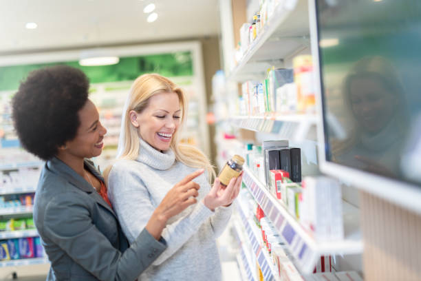 istock Friends shopping in a Pharmacy. 1278074820