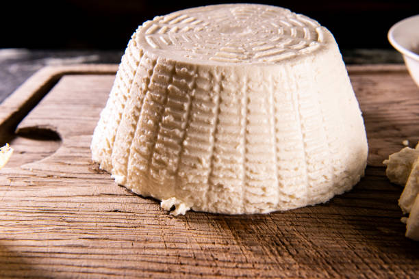 sheep ricotta, wooden cutting board, sheep ricotta, wooden cutting board, Ricotta stock pictures, royalty-free photos & images
