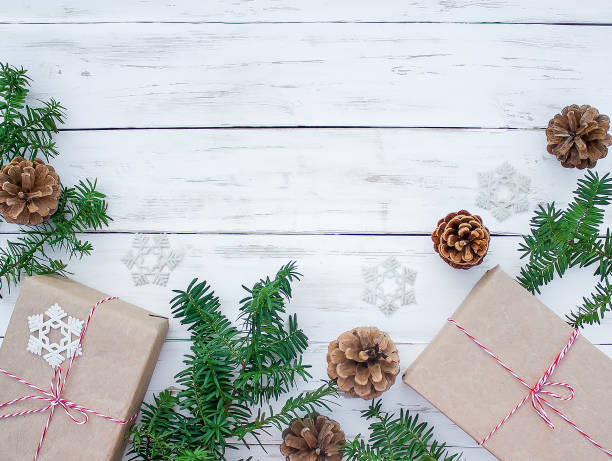 istock Christmas background on white wooden boards 1278092285