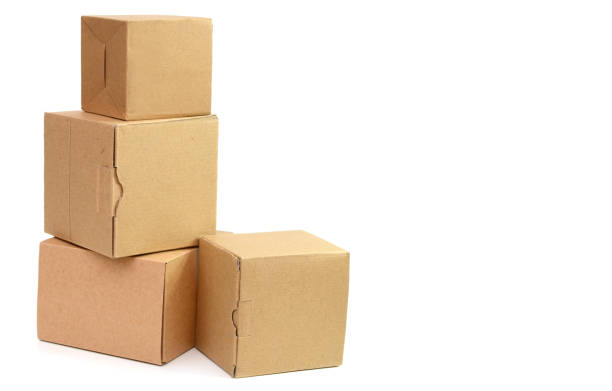 istock Recycle cardboard gift box isolated on a white 1278092445