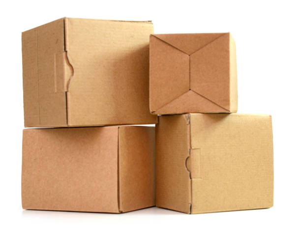 istock Recycle cardboard gift box isolated on a white 1278092705