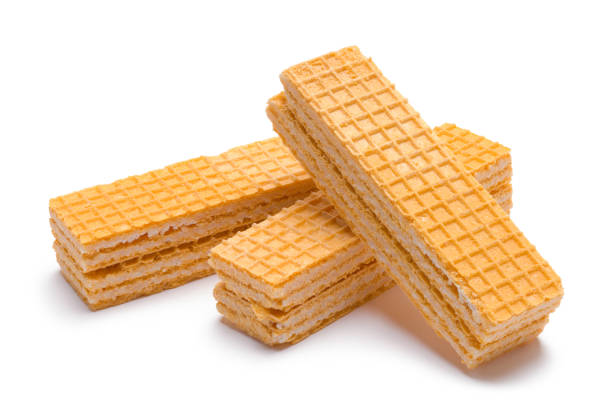 tres galletas wafer - wafer fotografías e imágenes de stock