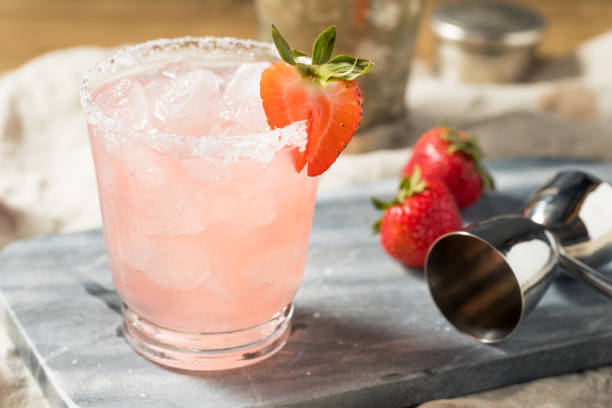 istock Boozy Refreshing Cold Strawberry Margarita 1278094025
