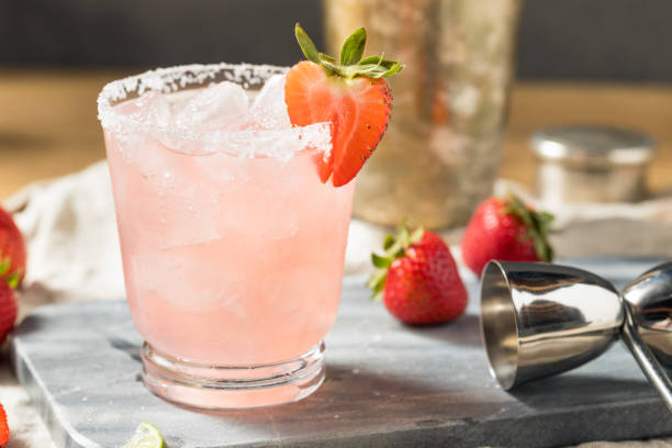 istock Boozy Refreshing Cold Strawberry Margarita 1278094117