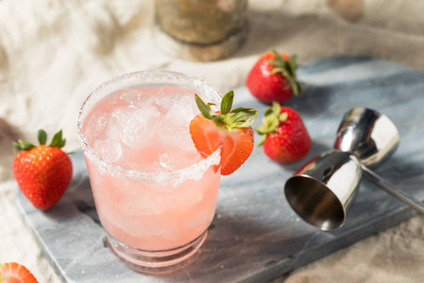 istock Boozy Refreshing Cold Strawberry Margarita 1278094608