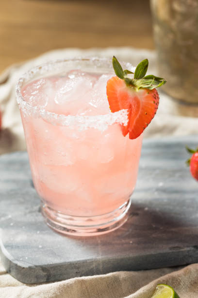 istock Boozy Refreshing Cold Strawberry Margarita 1278094686