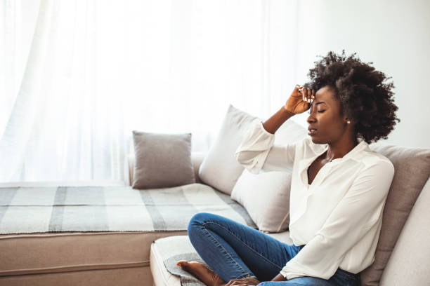 istock Young black woman suffering strong headach 1278095163