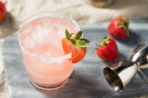 istock Boozy Refreshing Cold Strawberry Margarita 1278095187
