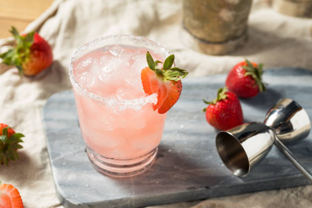 istock Boozy Refreshing Cold Strawberry Margarita 1278095867
