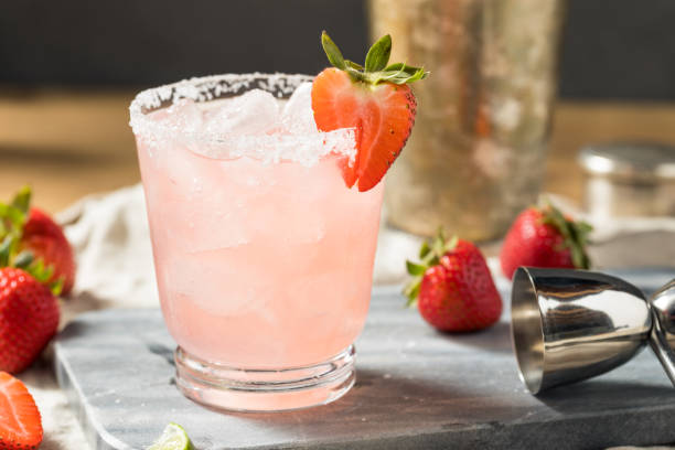 istock Boozy Refreshing Cold Strawberry Margarita 1278096014