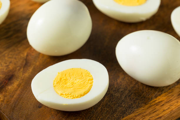 istock Organic Cage Free Hard Boiled Eggs 1278096750