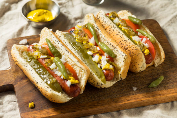 istock Homemade Chicago Style Hot Dogs 1278099073