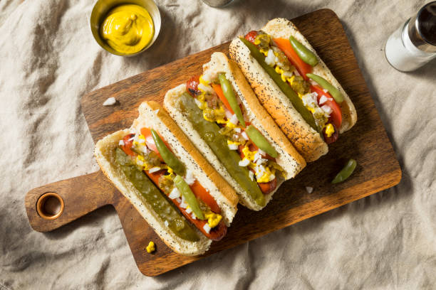 istock Homemade Chicago Style Hot Dogs 1278100908