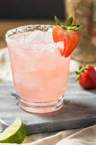 istock Boozy Refreshing Cold Strawberry Margarita 1278103339