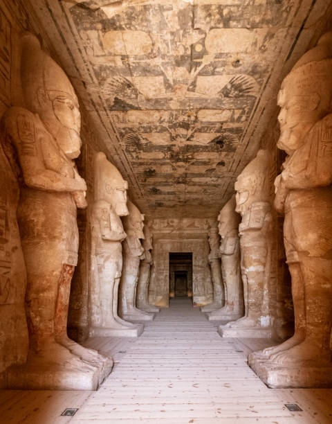 istock Giant Stone Statues at Temple of Kom Ombo 1278110829
