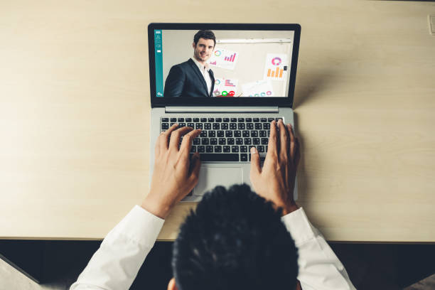 istock E-learning and Online Business Presentation Meeting Concept. 1278111973