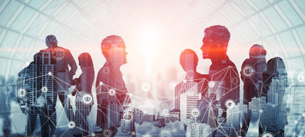 istock Creative image of many business people conference group meeting 1278114011