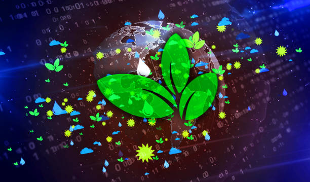 istock Environment and ecology symbols on globe background 1278117670