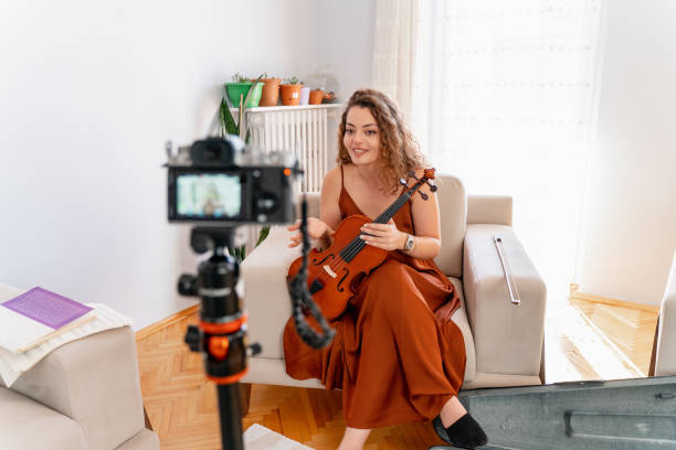 istock Violinist Woman Vlogging 1278121336