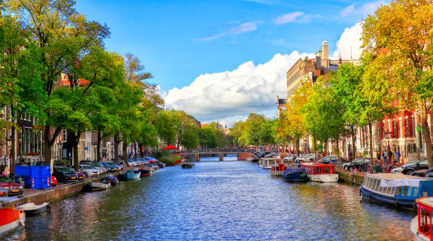 istock view over a touristic canal view in Amsterdam 1278125936