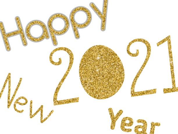 happy new year 2021 letters text glitter - year 2002 imagens e fotografias de stock