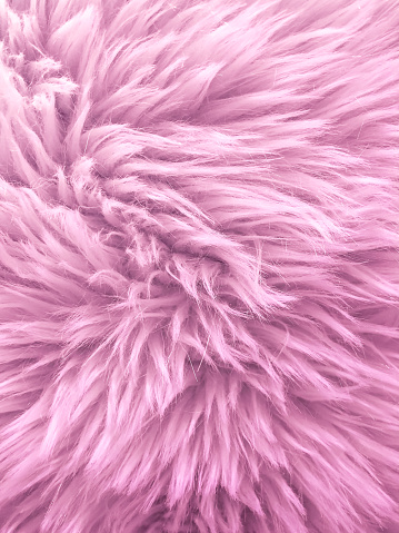 Close up of pink faux fur