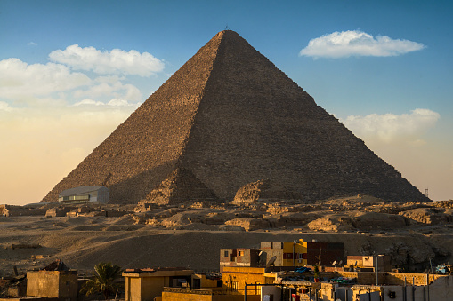 Pyramids in Giza, Egypt.