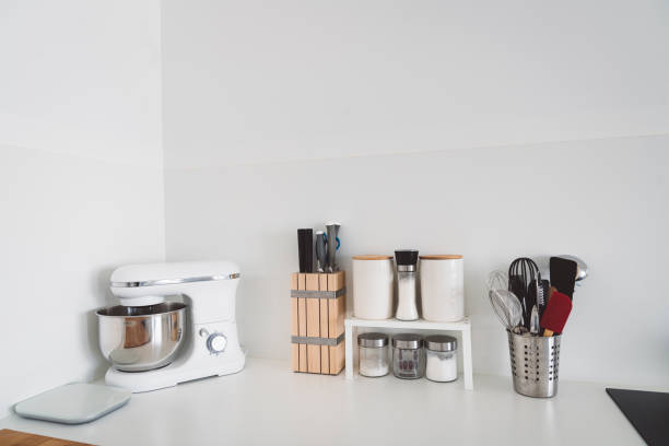 istock Kitchen counter appliances and utensils 1278157007