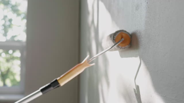 Close-up of paint roller