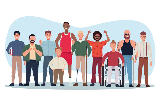 perfectly imperfect people group characters perfectly imperfect people group characters vector illustration design little person stock illustrations
