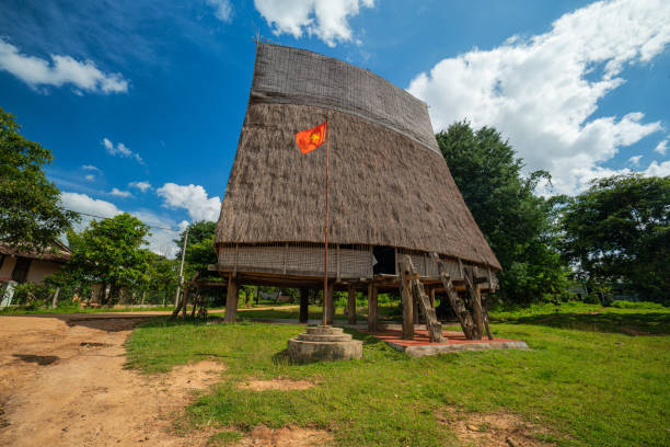 The communal house in Kontum province, Vietnam