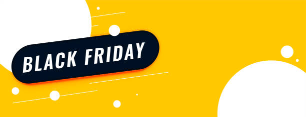 istock Black friday sale yellow banner with text space 1278202858