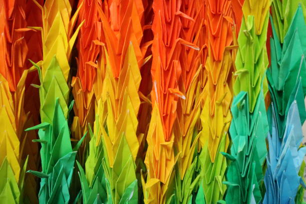 istock Origami of cranes 1278205128