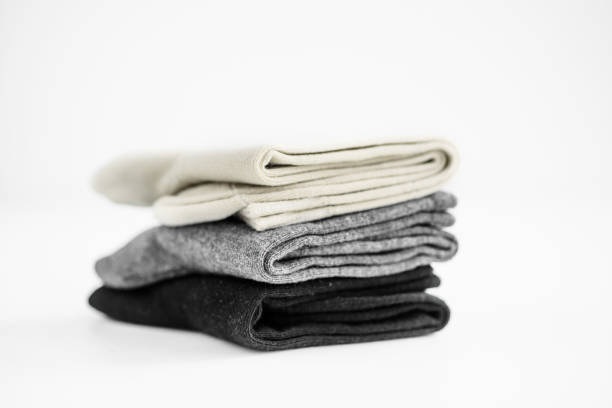 istock Men's socks on a white background - close-up 1278205787