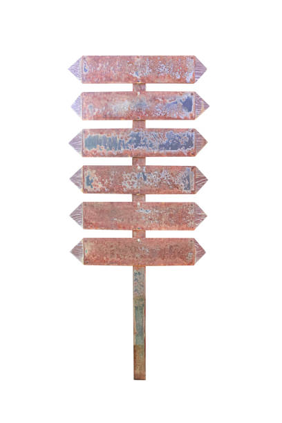istock Rusty metal with blank six sign  isolated on white background , clipping path 1278207112