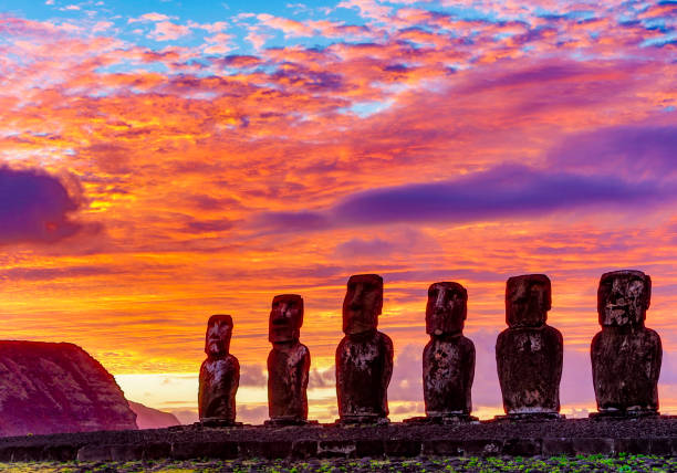 istock Moai on Easter Island at Ahu Tongariki at Sunrise 1278209044