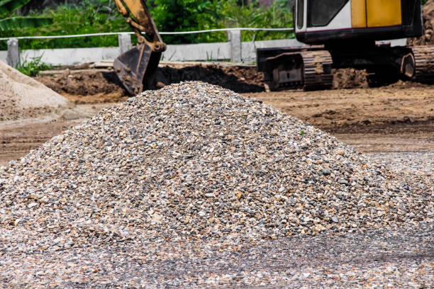 istock Stone pile on the ground in construction site 1278210113