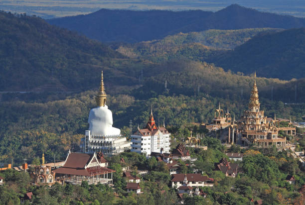 Wat Pha Sorn Kaew or Wat Phra Thart Pha Kaew is a buddhist monastery and temple in Khao Kor, Phetchaboon, Thailand. stock photo