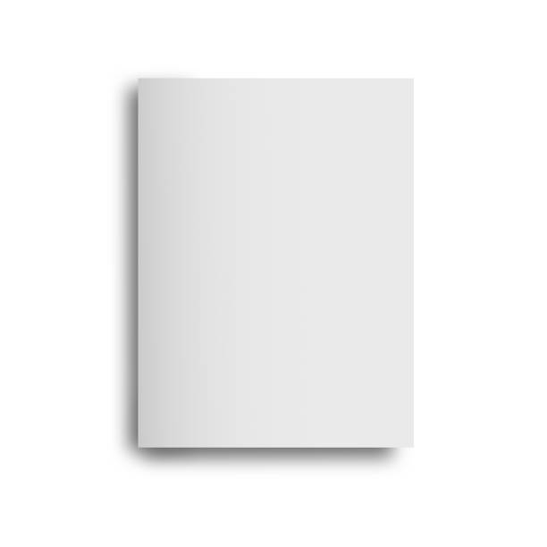 Blank book cover mockup on white background. Blank book cover mockup on white background. magazine templates stock illustrations