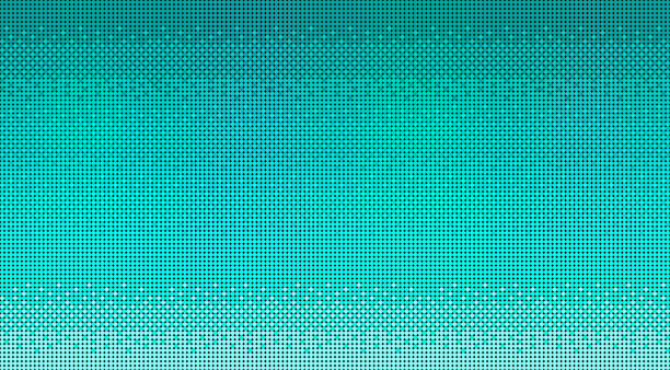 Vibrant Turquoise Baby Blue Pixelated 8-bit Video Game Background or Wallpaper vector art illustration