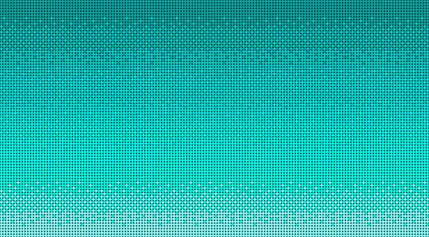 Vector illustration of Vibrant Turquoise Baby Blue Pixelated 8-bit Video Game Background or Wallpaper