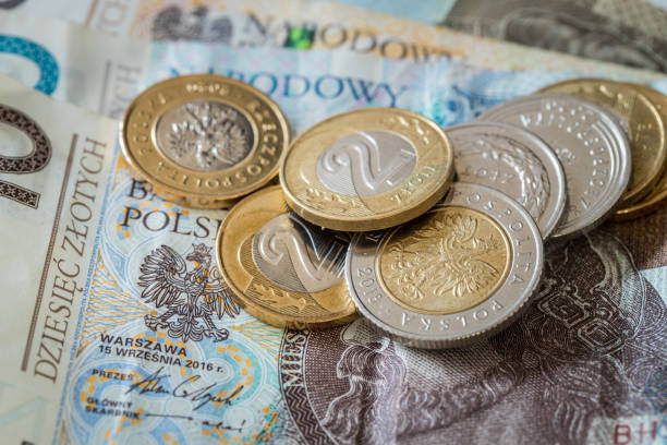 istock Polish zlotys. Banknotes and small coins 1278218415